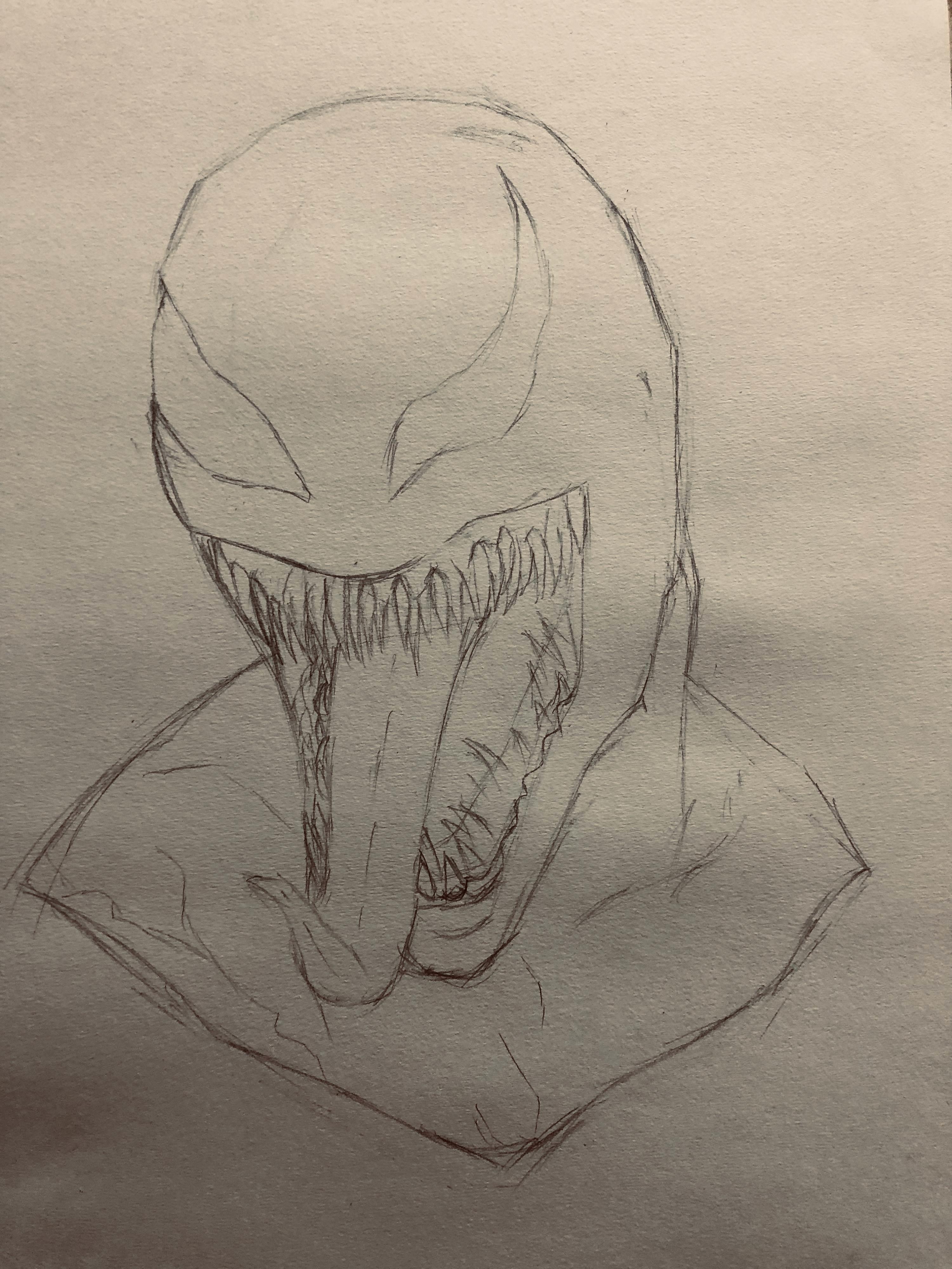 毒液简笔画 毒液简笔画帅气