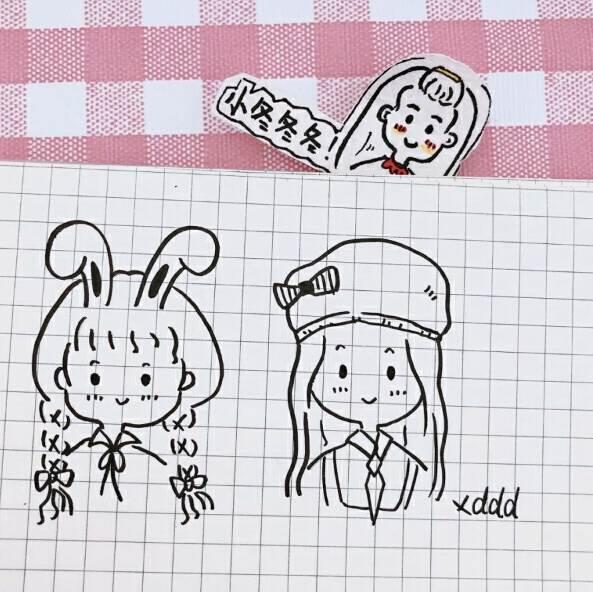 如何画闺密简笔画教程 如何画闺密简笔画图片