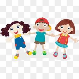 小朋友手拉手简笔画 两个小朋友手拉手简笔画