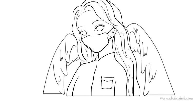 白衣天使儿童画怎么画 白衣天使简笔画画法教程步骤