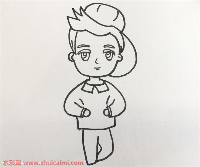 鹿晗怎么画 鹿晗简笔画图片彩色