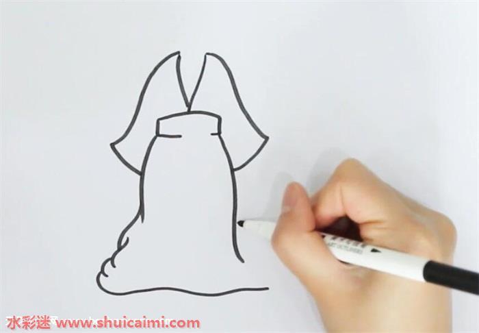 襦裙怎么画 襦裙简笔画简单易画彩色