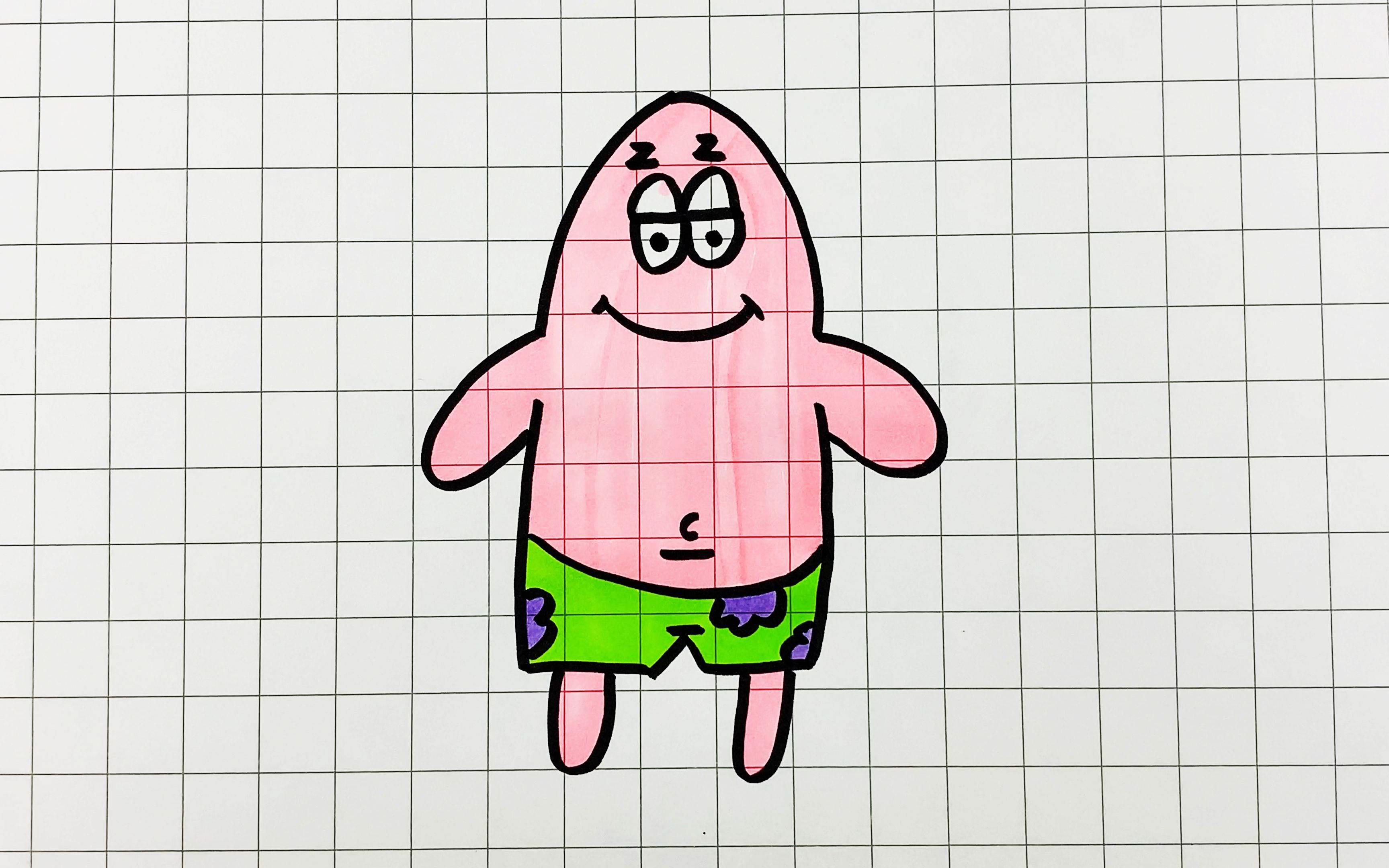 派大星简笔画 派大星简笔画可爱