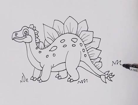 剑龙简笔画 翼龙简笔画图片大全