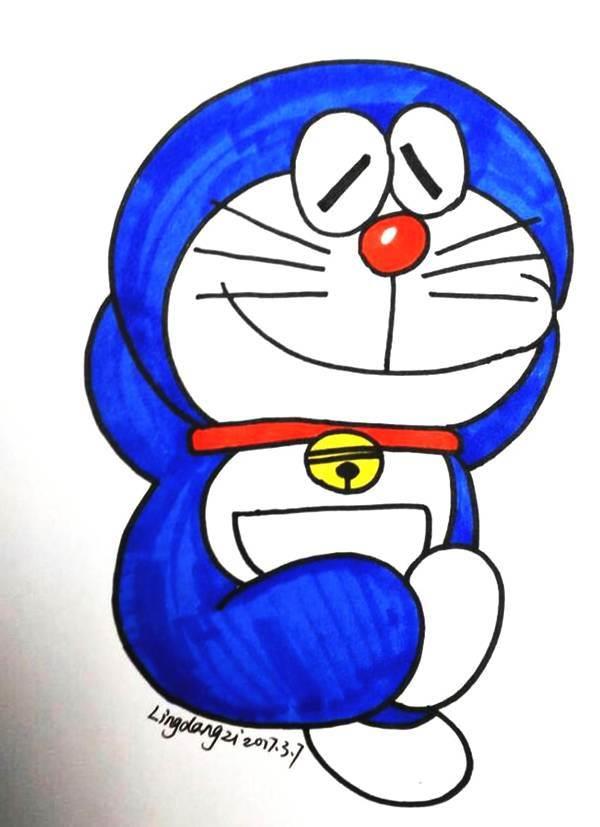 机器猫简笔画 机器猫简笔画图片大全涂色