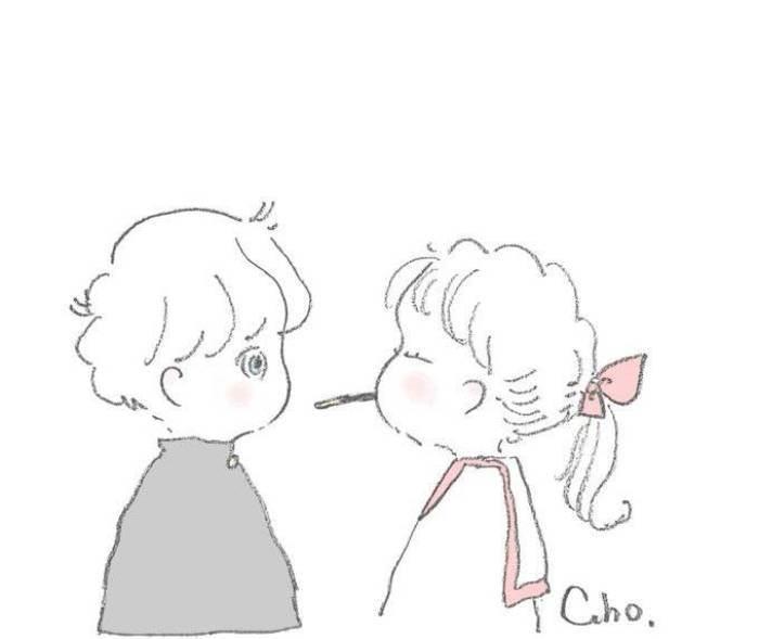 情侣简笔画一男一女 情侣简笔画一男一女可爱