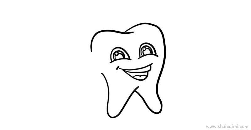 刷牙儿童画怎么画 刷牙简笔画步骤