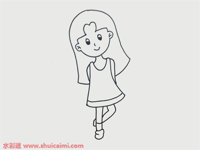 少女怎么画 少女简笔画漂亮彩色
