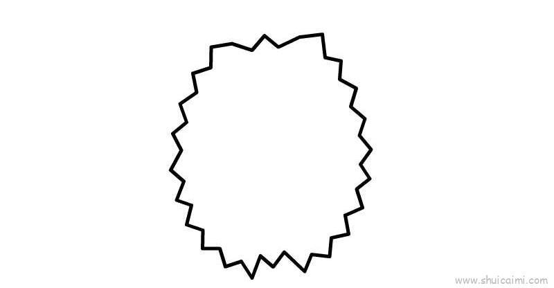 榴莲儿童画怎么画 榴莲简笔画简单