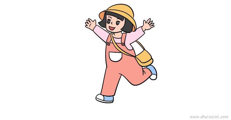 踏青春游儿童画怎么画 踏青春游简笔画简单又好看