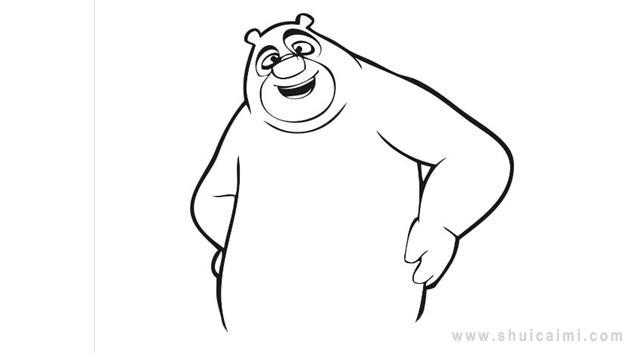 熊二简笔画怎么画 熊二简笔画步骤