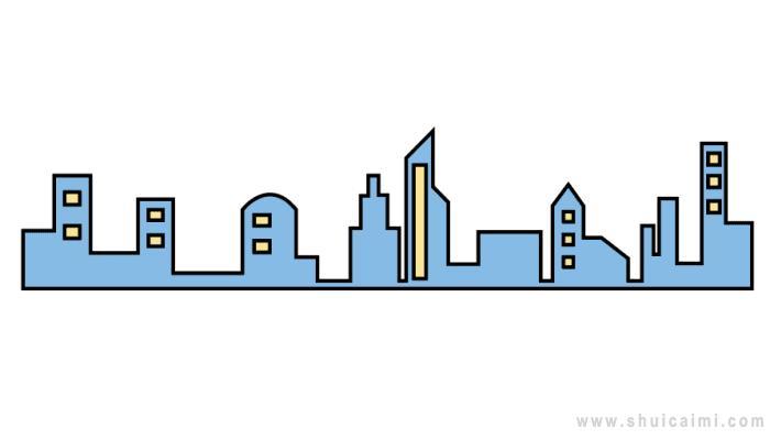 美丽城市简笔画怎么画 美丽城市简笔画步骤
