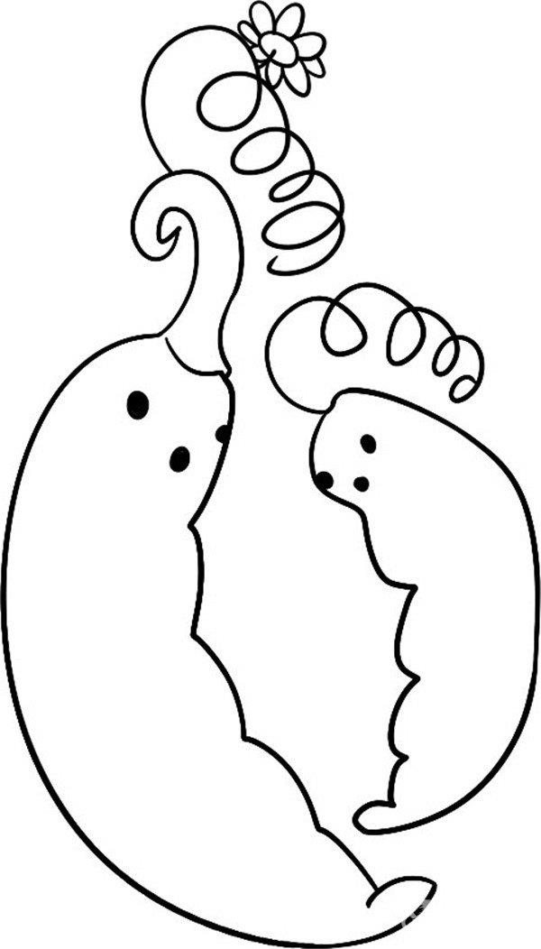 弯弯的豆荚简笔画怎么画 弯弯的豆荚简笔画步骤
