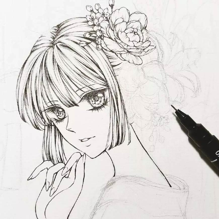 少女心爆棚的简笔画 少女心爆棚的简笔画动漫