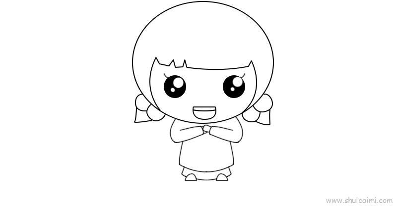 拜年小人儿童画怎么画 拜年小人简笔画好看