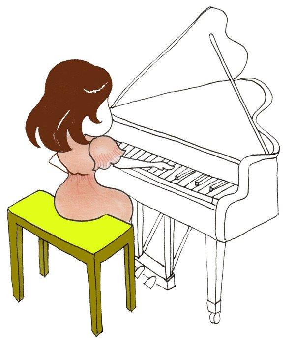 钢琴家的简笔画怎么画 钢琴家的简笔画简单