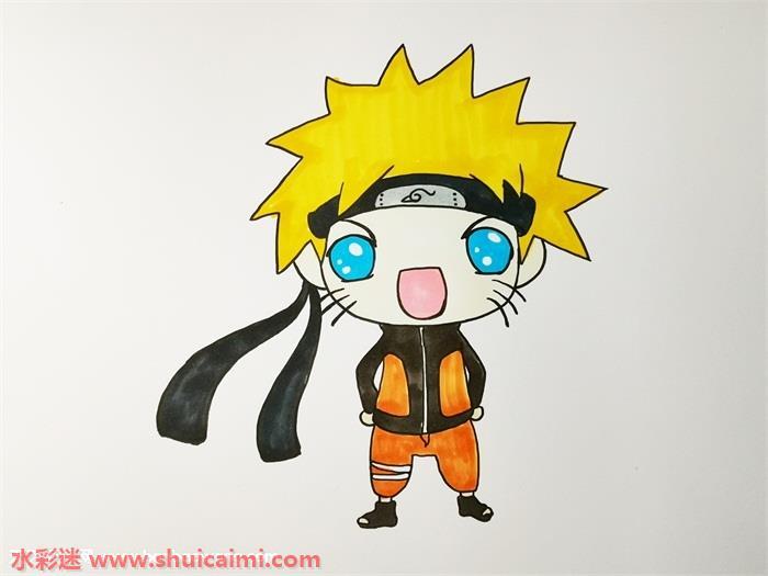 鸣人怎么画 鸣人简笔画漂亮