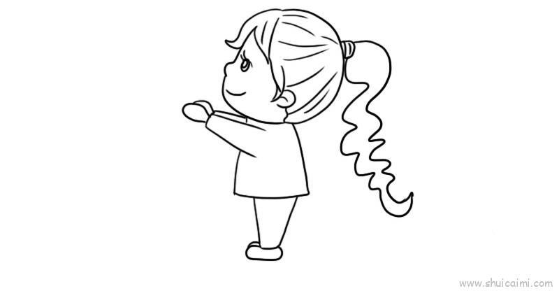 长头发女孩儿童画怎么画 长头发女孩简笔画简单又好看