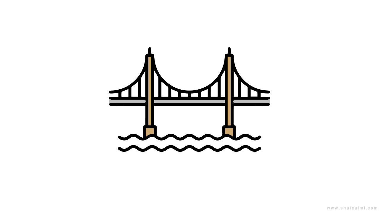 大桥简笔画怎么画 大桥简笔画好看