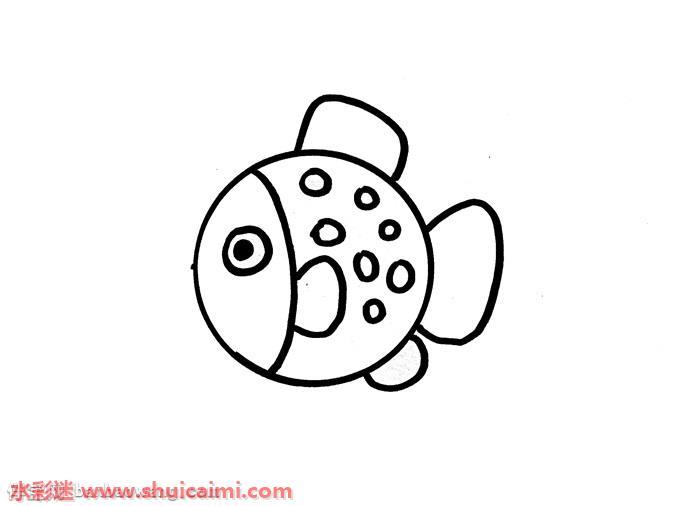 灯笼鱼怎么画 灯笼鱼简笔画彩色