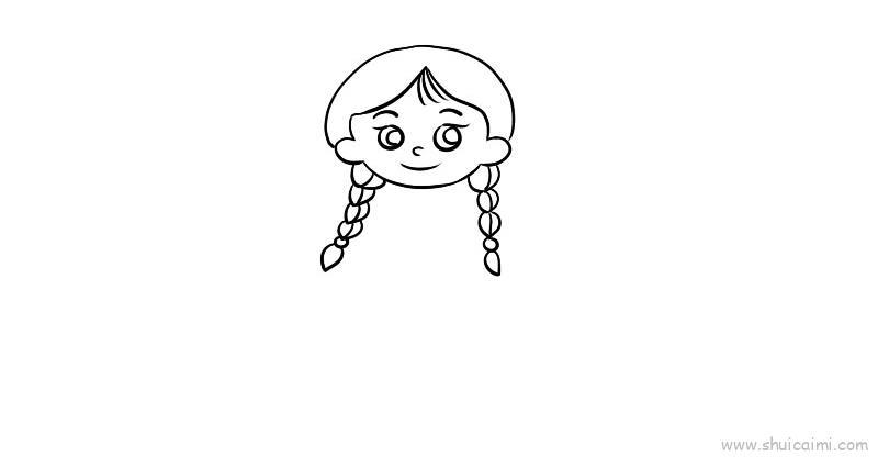 女孩,女孩儿童画怎么画 女孩,女孩简笔画顺序