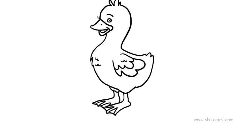 小黄鸭儿童画怎么画 小黄鸭简笔画步骤