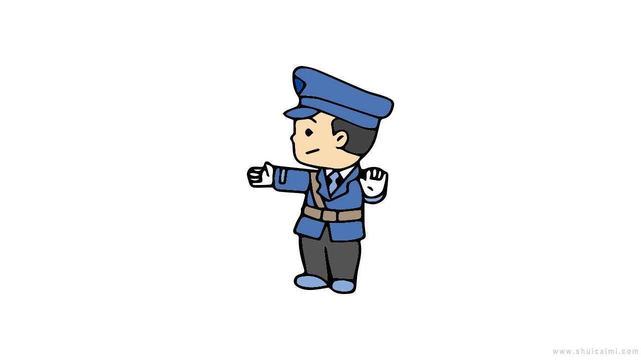 交通警察简笔画怎么画 交通警察简笔画步骤