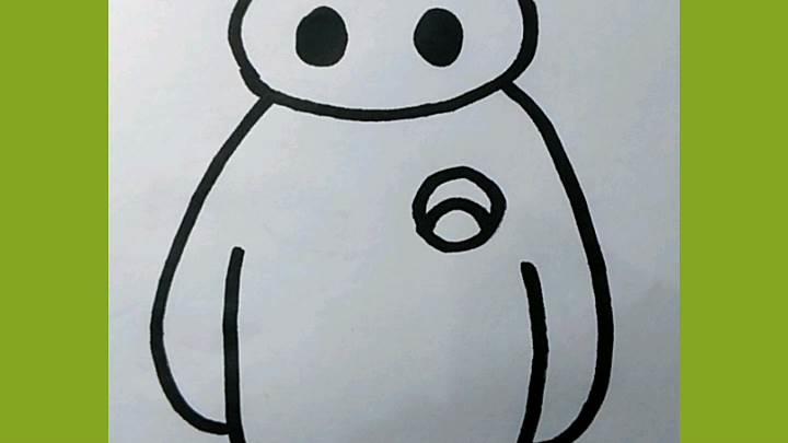 简笔画大白 简笔画大白医生抗疫大白怎么画