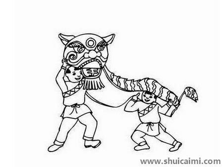 迎新春儿童简笔画图片大全