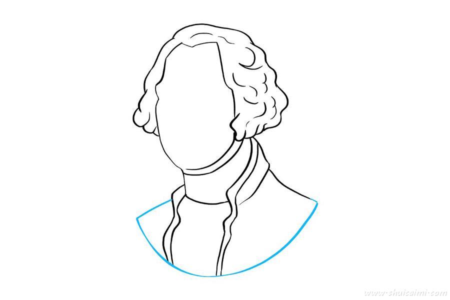 乔治华盛顿怎么画 乔治华盛顿简笔画简单好看带颜色