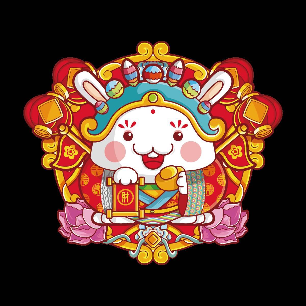 2023兔子拜年简笔画图片 小兔子拜年简笔画