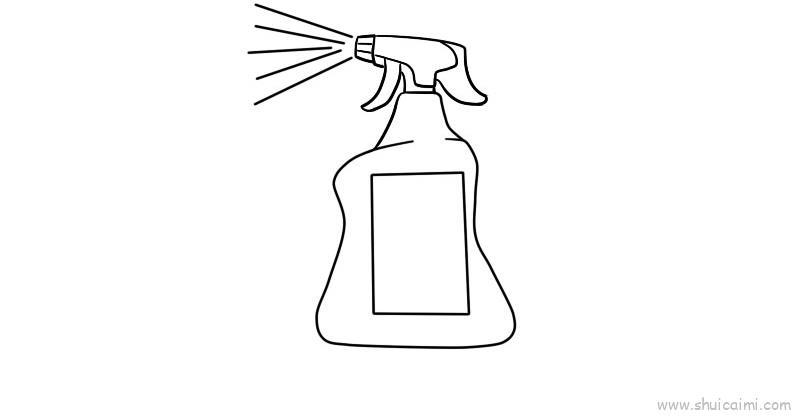 消毒液瓶儿童画怎么画 消毒液瓶简笔画顺序