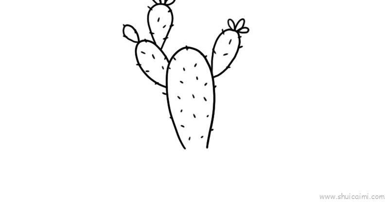 仙人掌盆栽儿童画怎么画 仙人掌盆栽简笔画图片