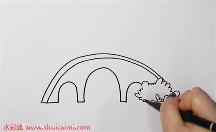 小桥怎么画 小桥简笔画彩色
