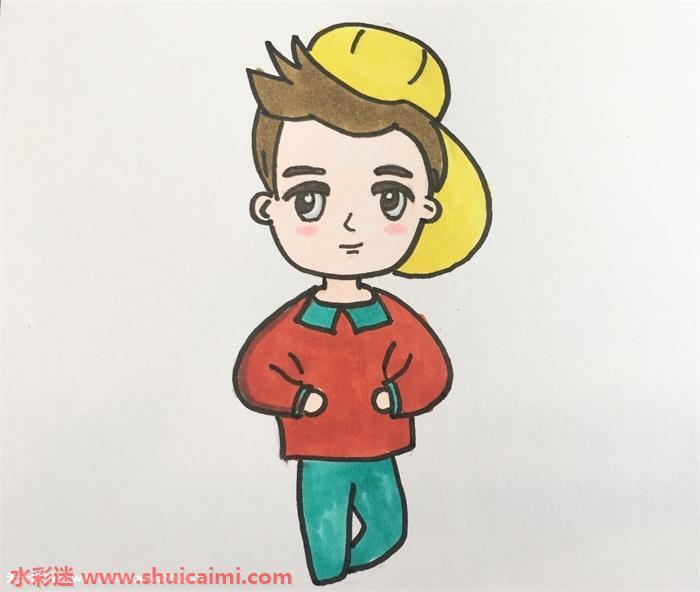 鹿晗怎么画 鹿晗简笔画图片彩色