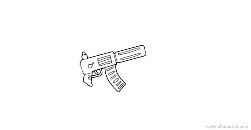 枪儿童画怎么画 枪简笔画简单又好看