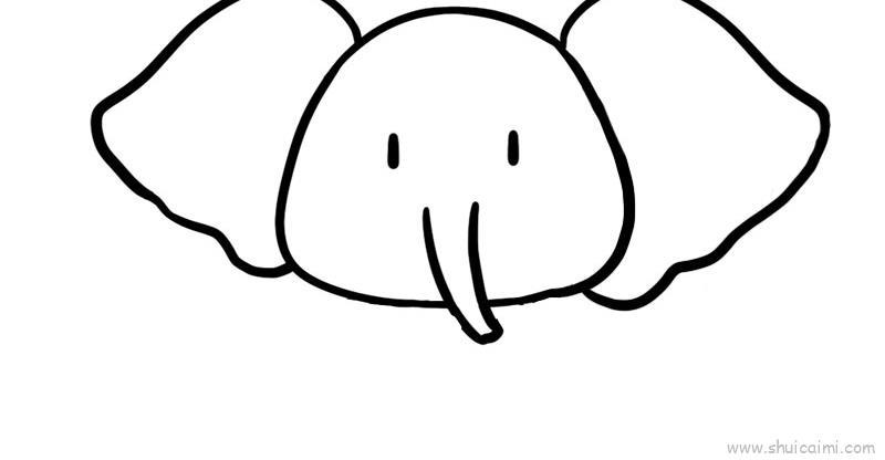 卡通可爱的大象儿童简笔画教学