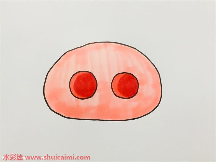 猪鼻子怎么画 猪鼻子简笔画步骤图