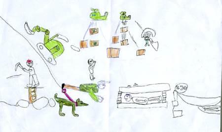 地震简笔画 地震简笔画图片