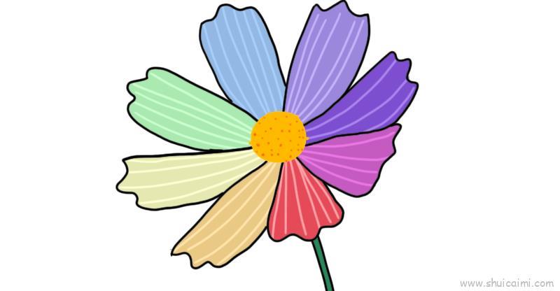 鲜花儿童画怎么画 鲜花简笔画顺序