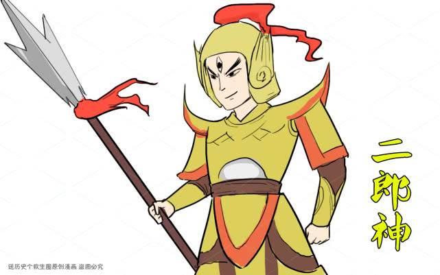 二郎神帅气简笔画 二郎神简笔画大全