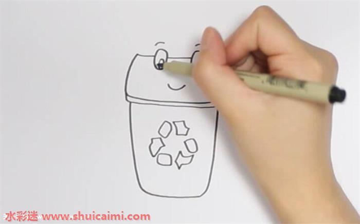 垃圾分类桶简笔画怎么画图片彩色