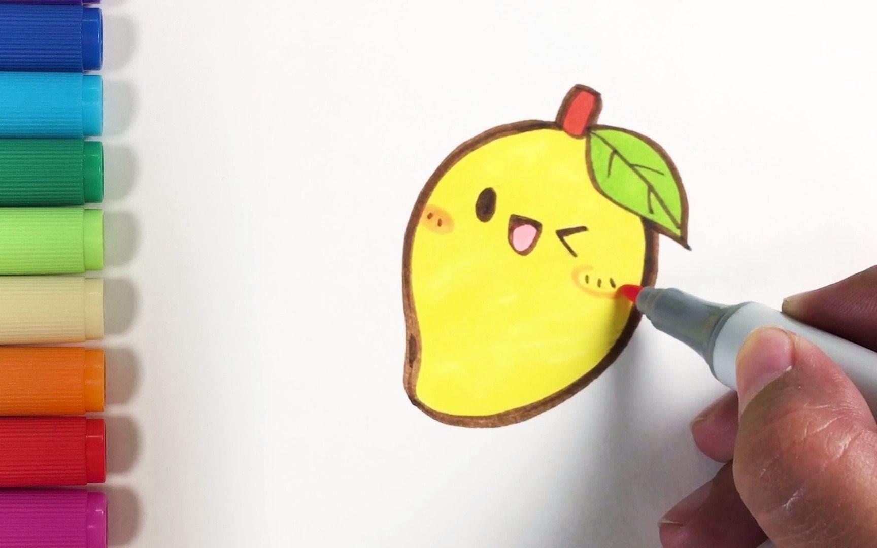 芒果简笔画 芒果简笔画简单可爱