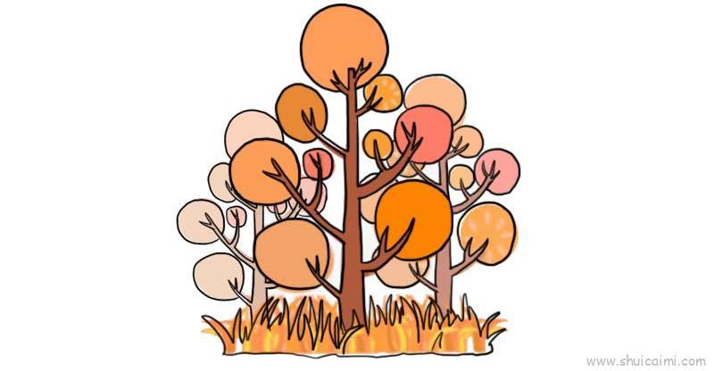 秋天儿童画怎么画 秋天简笔画画法