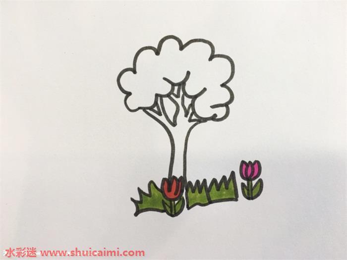 花草树木怎么画 花草树木简笔画简单又漂亮彩色