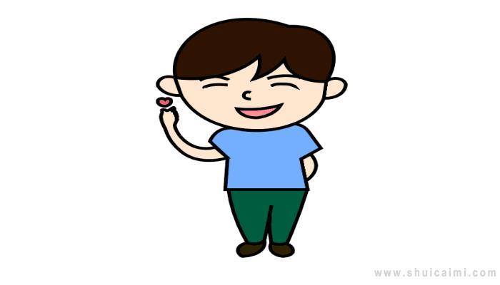 小人笔心简笔画怎么画 小人笔心简笔画图片