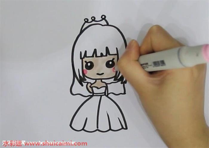 卡通新娘怎么画 卡通新娘简笔画图片大全带颜色