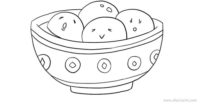 元宵节小汤圆儿童画怎么画 元宵节小汤圆简笔画图片