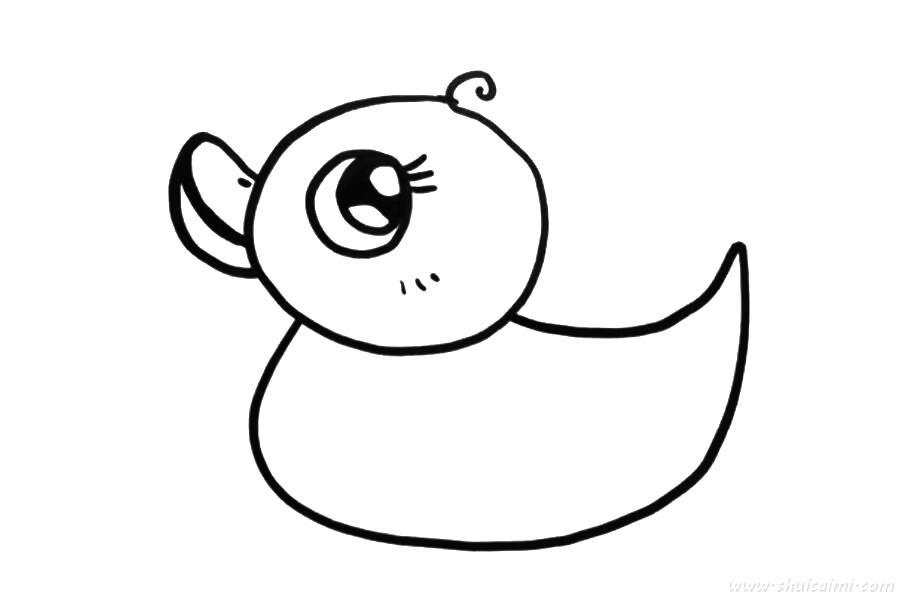 小黄鸭怎么画 小黄鸭简笔画图片大全带颜色