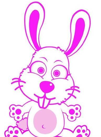 兔子简笔画彩色 兔子简笔画彩色可爱卡通